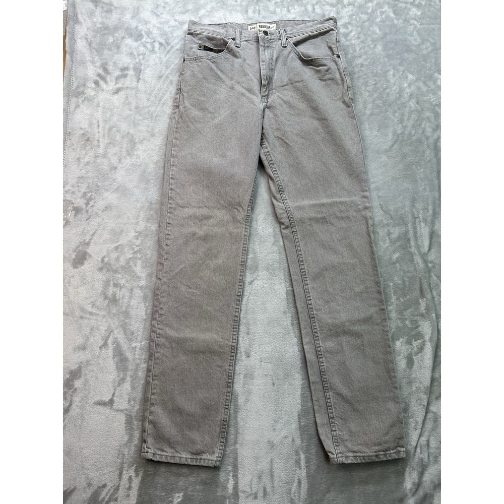 Lee Regular Fit Jeans Mens Size W34xL36 Gray Straight Leg Grunge Workwear Street